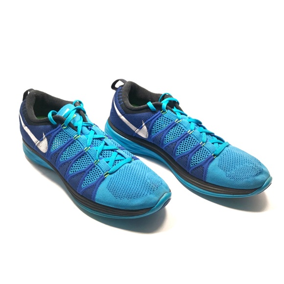 Nike Other - Nike Men’s Flyknit Lunar 2 Vivid Blue Running Shoe